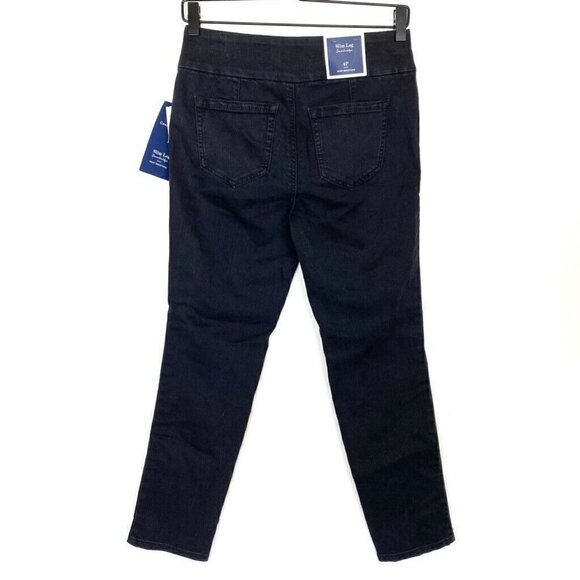 NEW Charter Club Cambridge Slim Pull On Jeans 4 Petite - Picture 2 of 9